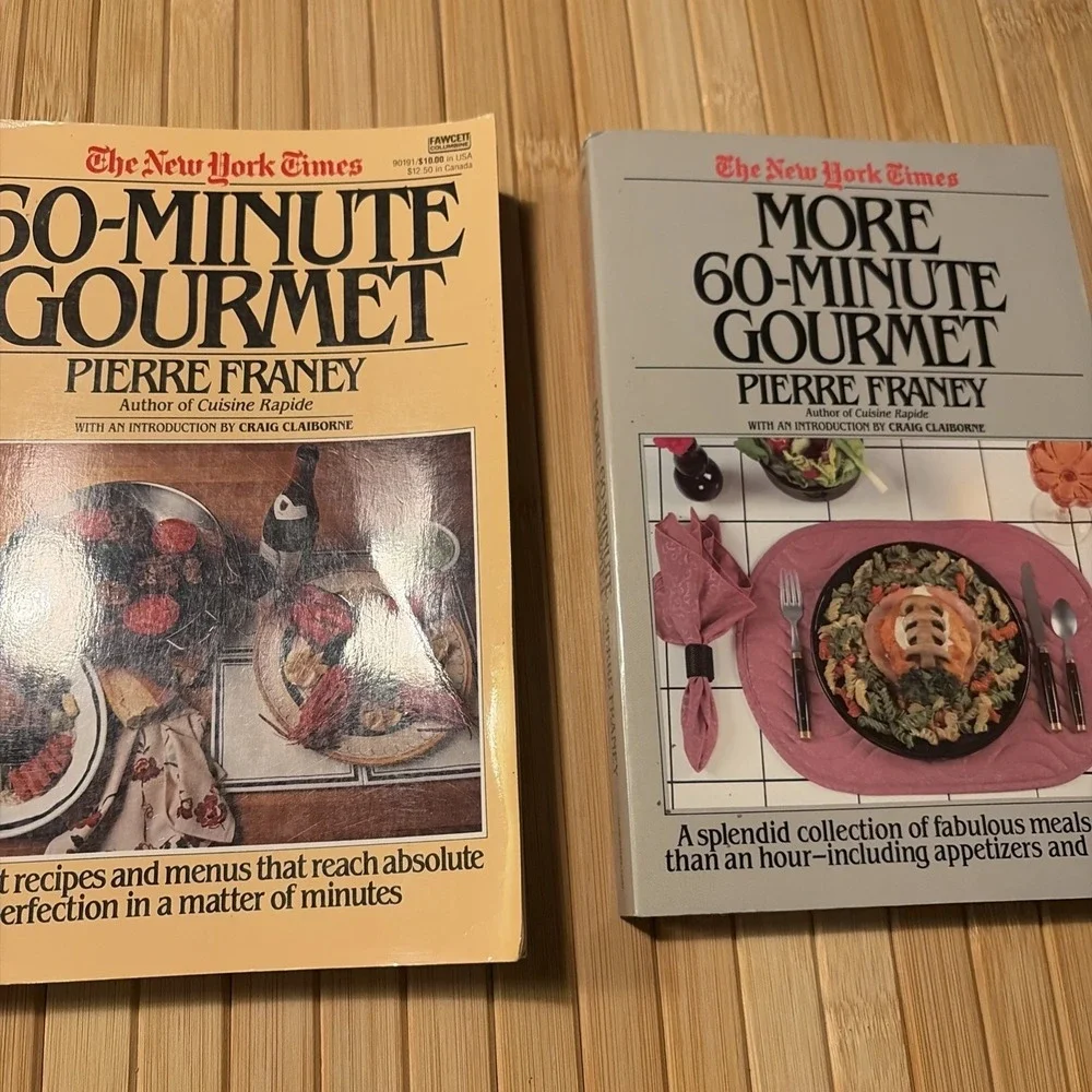 NEW YORK TIMES 60-MINUTE GOURMET:‎ DELUXE SET By Pierre Franey 2 Books Cookbook